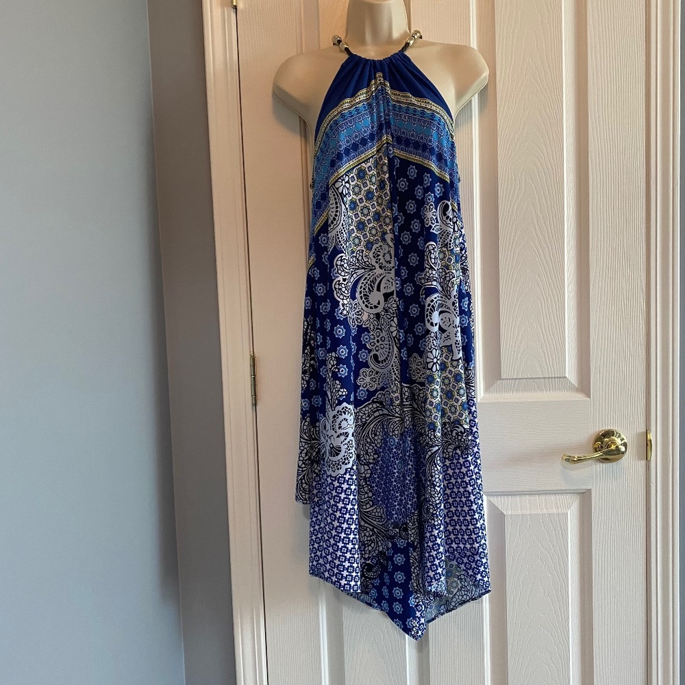 BUY 2 ITEMS & GET 1 FREE: Westport Halter Handkerchief Dress Sz L